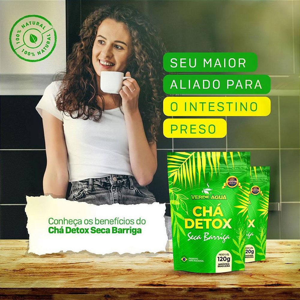 Ch Detox Seca Barriga 120g Verde gua BH Suplementos